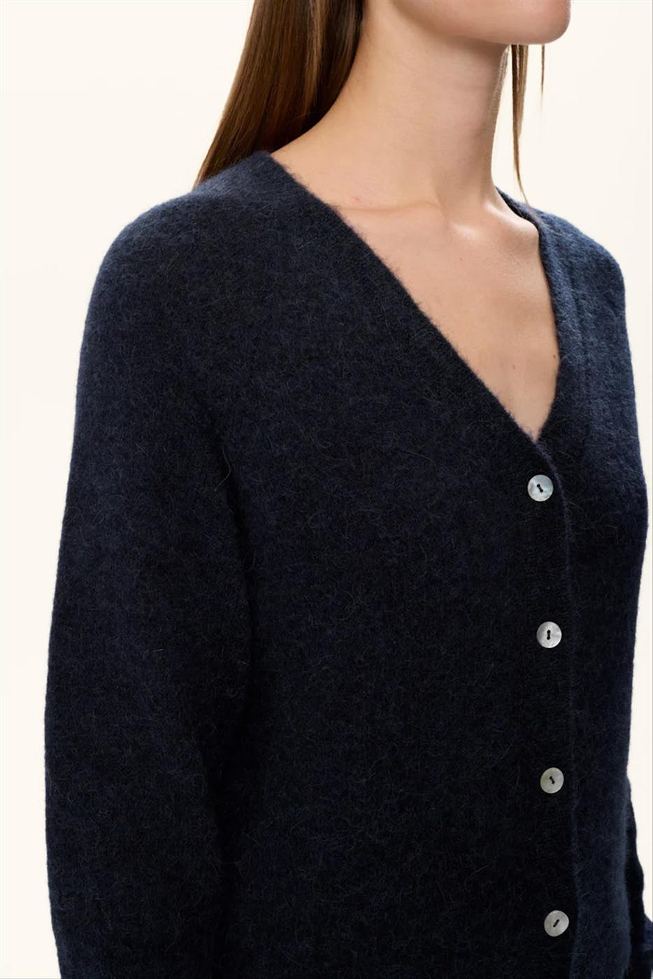 Nümph - Donkerblauwe Riette V-Neck cardigan