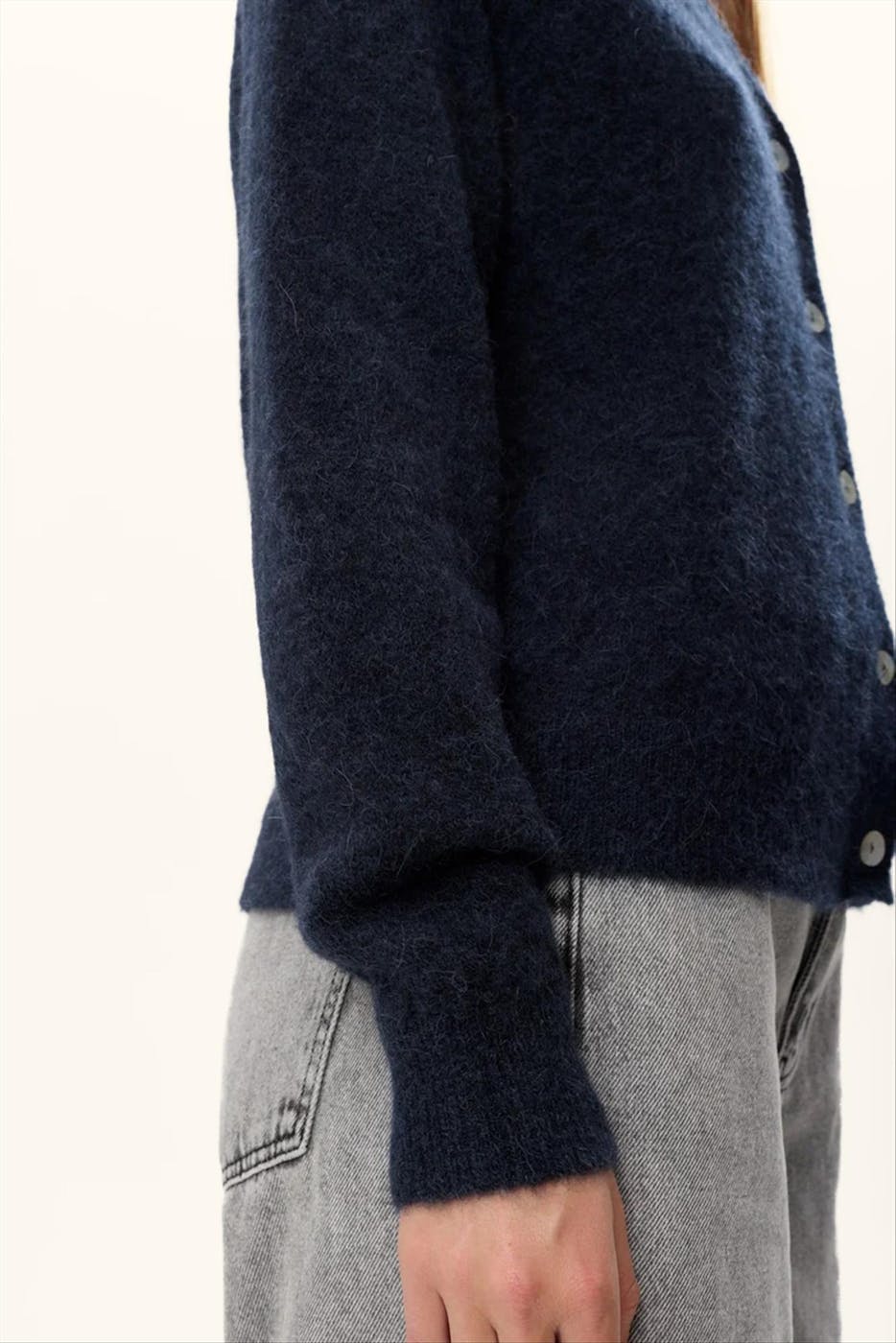 Nümph - Donkerblauwe Riette V-Neck cardigan