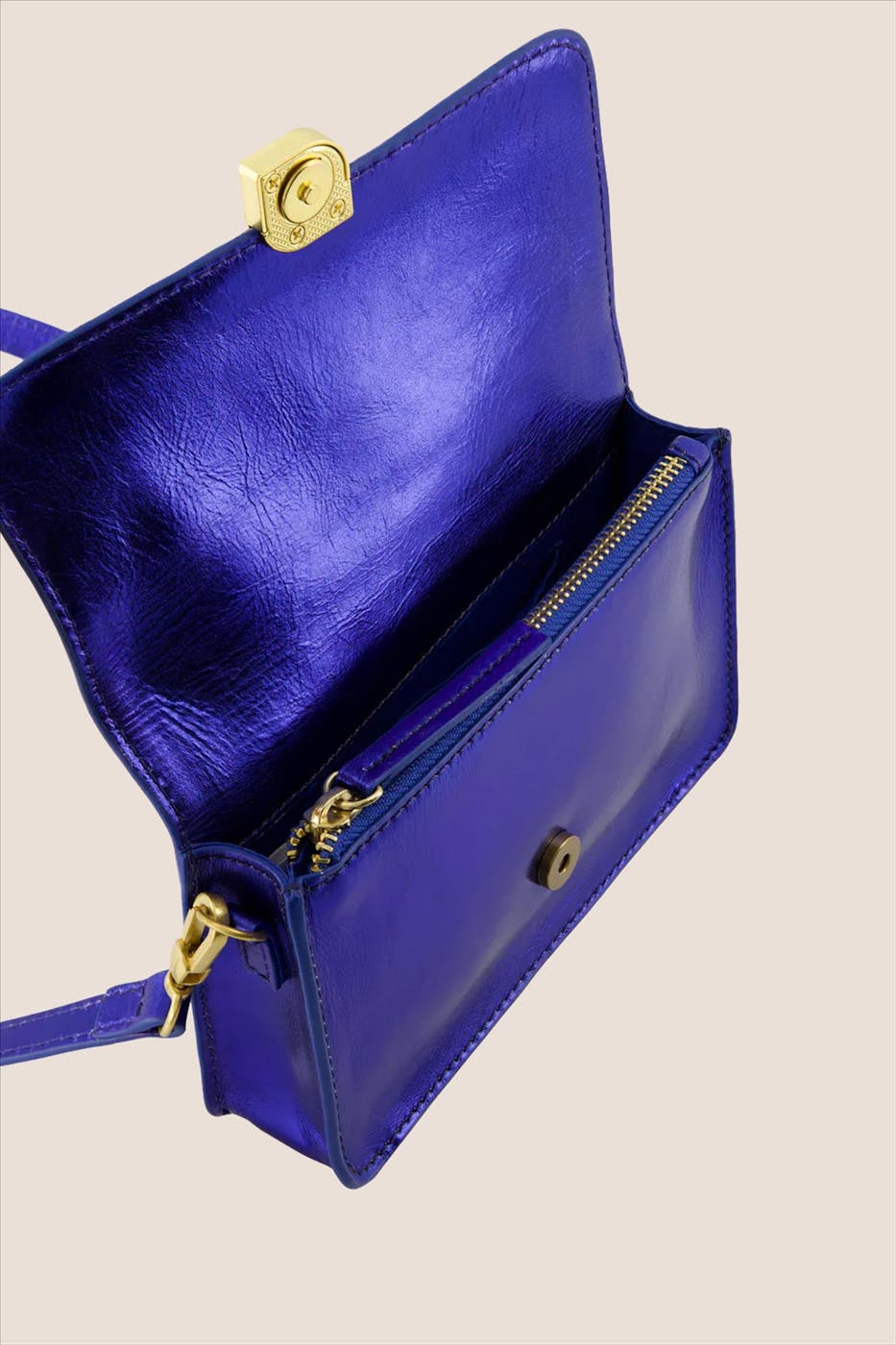 BY BAR - Blauwe Loua Gloss handtas