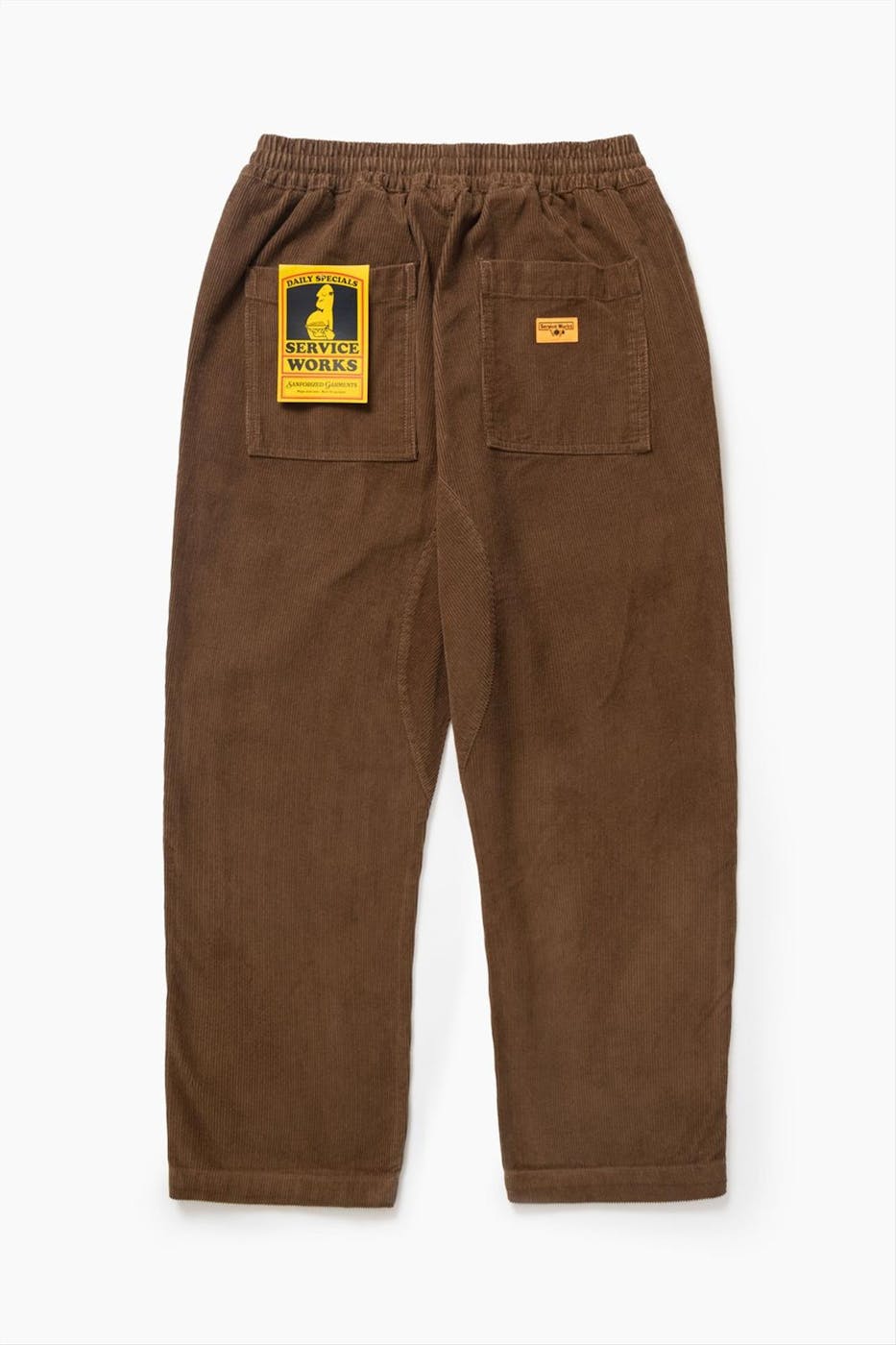 Service Works - Bruine Corduroy Chef broek