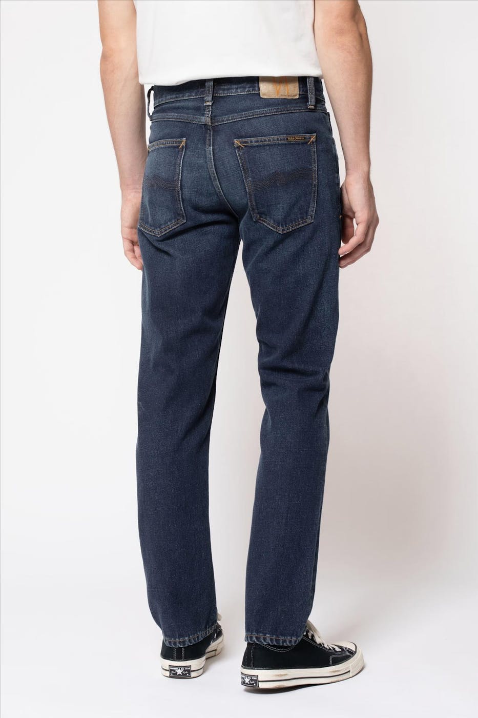 Nudie Jeans Co. - Donkerblauwe Gritty Jackson straight jeans