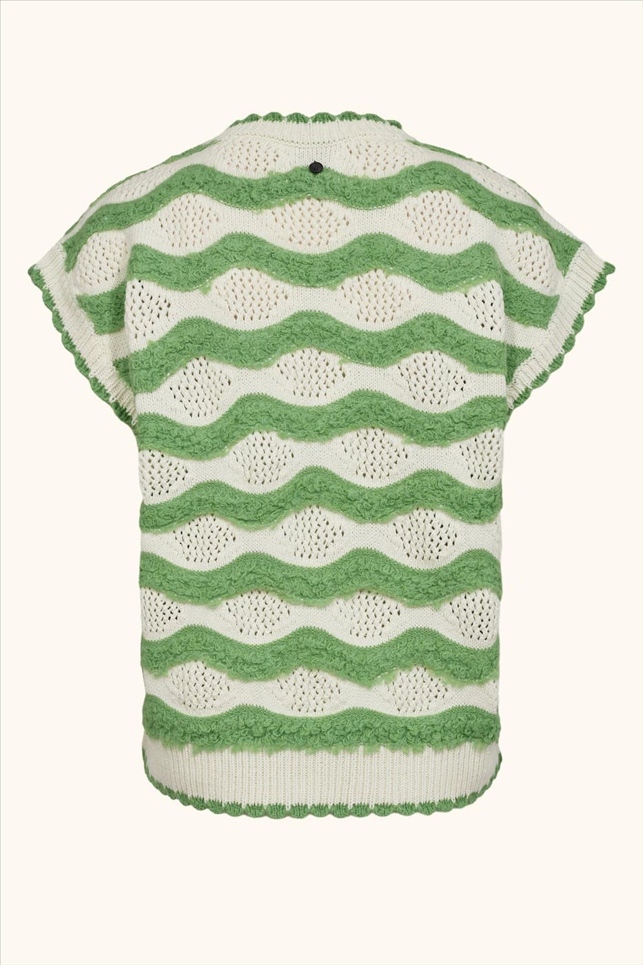 Nümph - Ecru-Groene Kirilla trui
