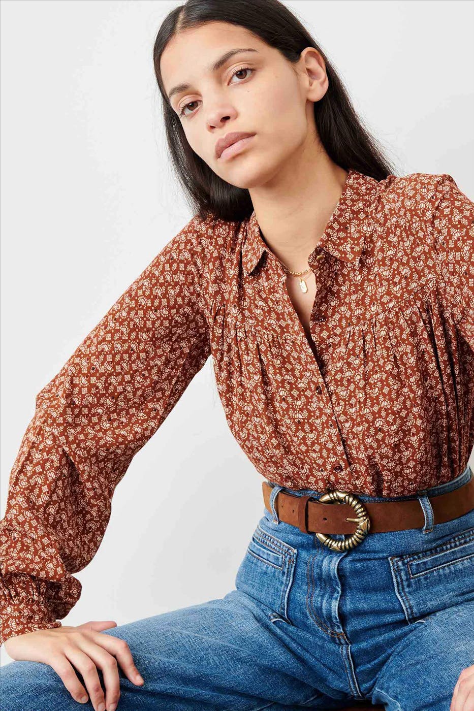 Sessùn - Terracotta Nastassia blouse
