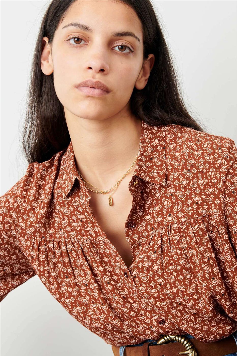 Sessùn - Terracotta Nastassia blouse