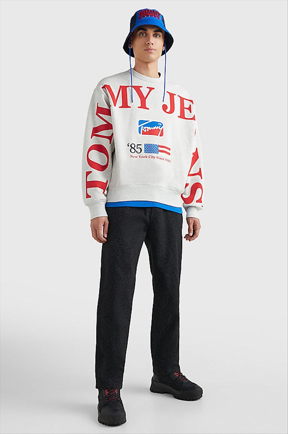 Tommy Jeans - Lichtgrijze Modern Sport Crew sweater