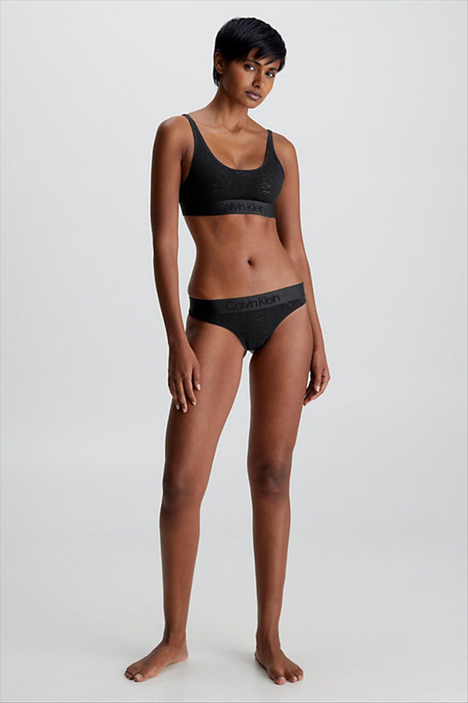 Calvin Klein Underwear - Zwarte Kanten string