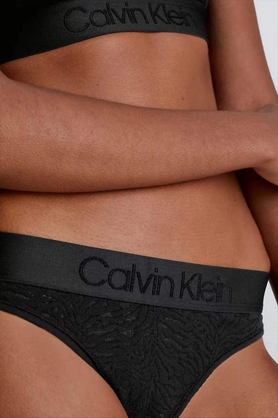Calvin Klein Underwear - Zwarte Kanten string