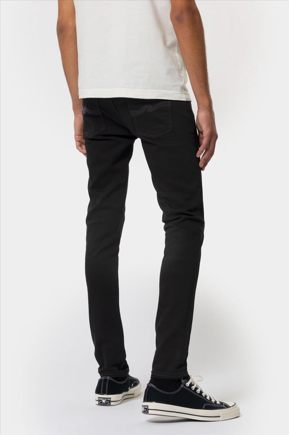 Nudie Jeans Co. - Zwarte Tight Terry skinny jeans