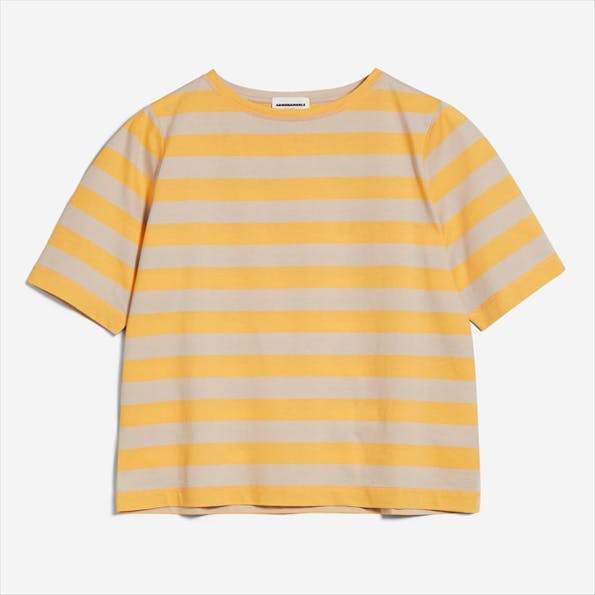 Armed Angels - Oranje-beige Finiaa Stripes T-shirt