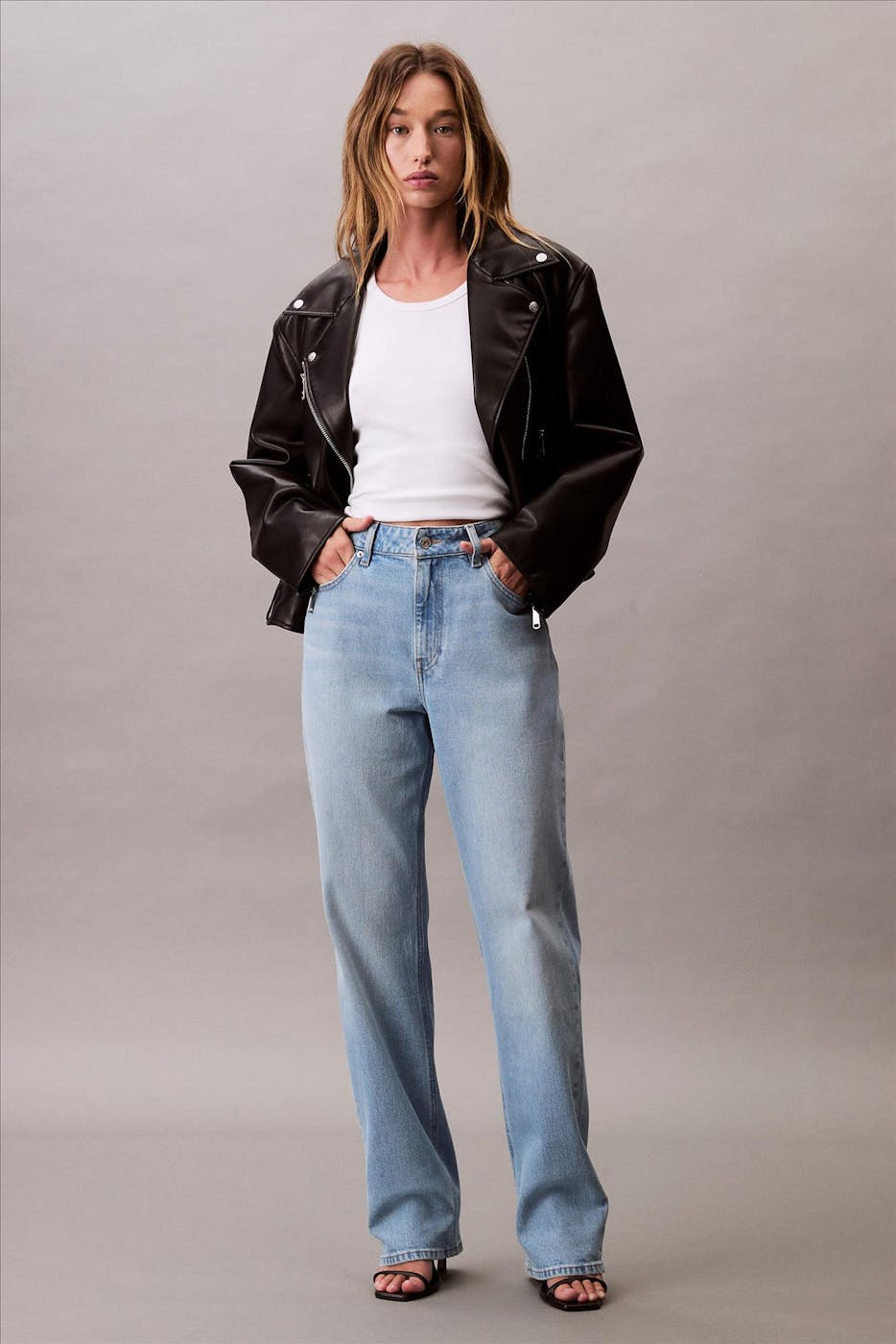 Calvin Klein Jeans - Lichtblauwe High Rise straight jeans