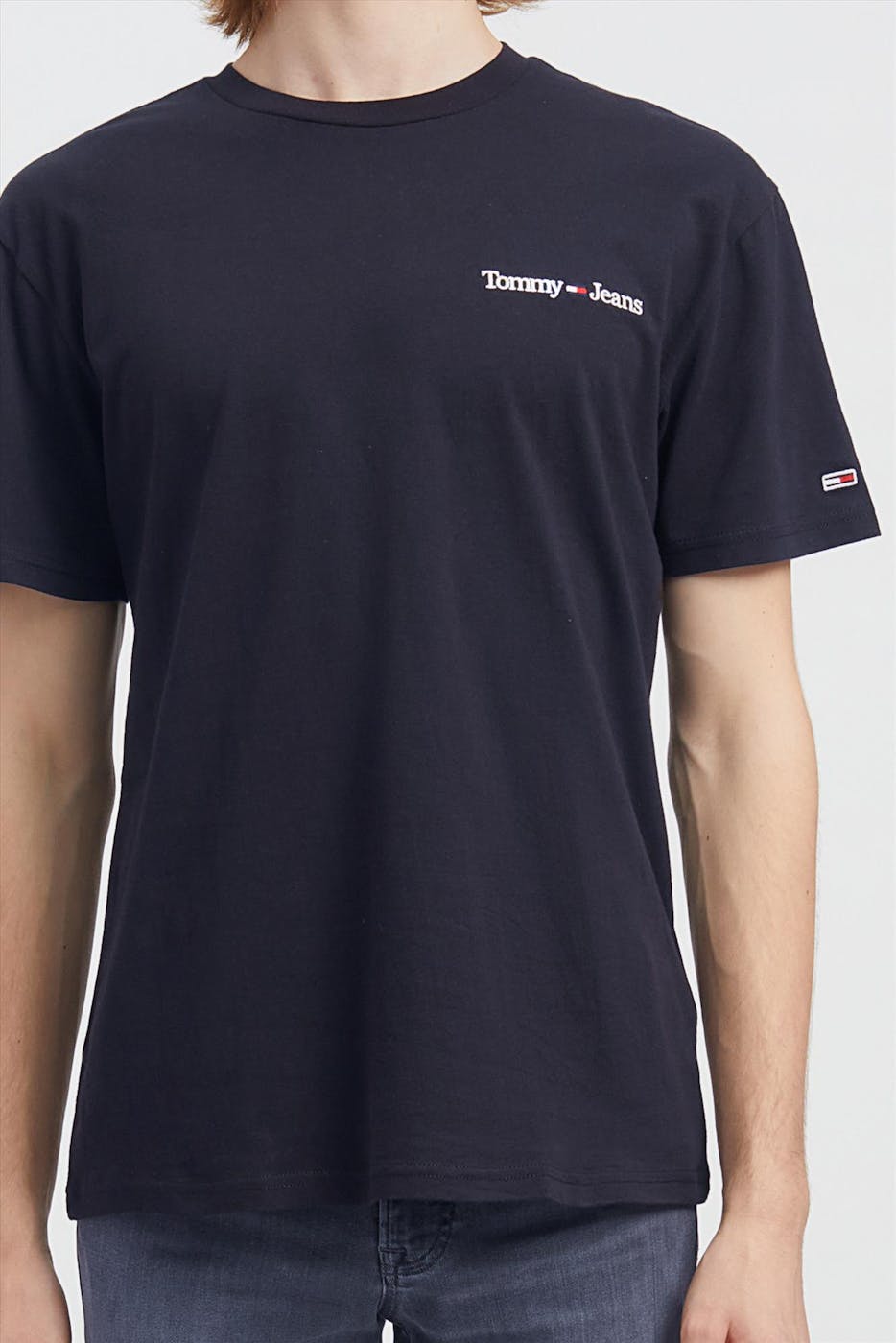 Tommy Jeans - Donkerblauwe Classic Linear T-shirt