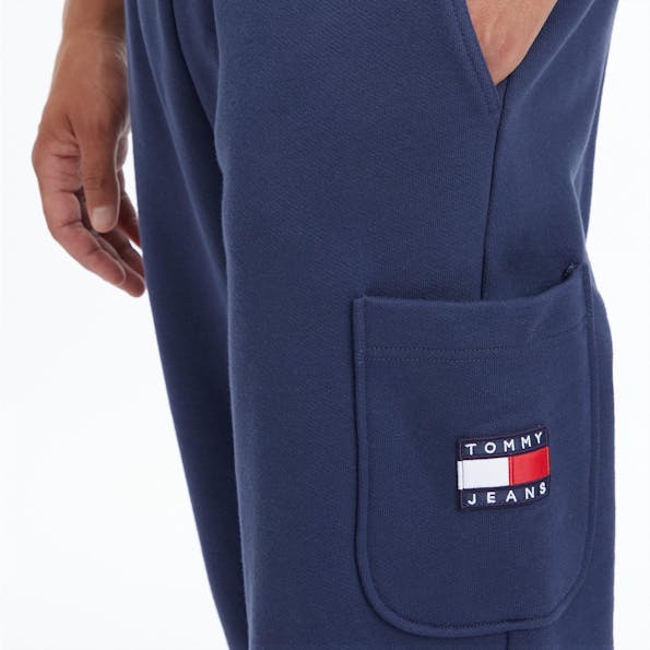 Tommy Jeans - Donkerblauwe Tommy Badge Cargo sweatpants