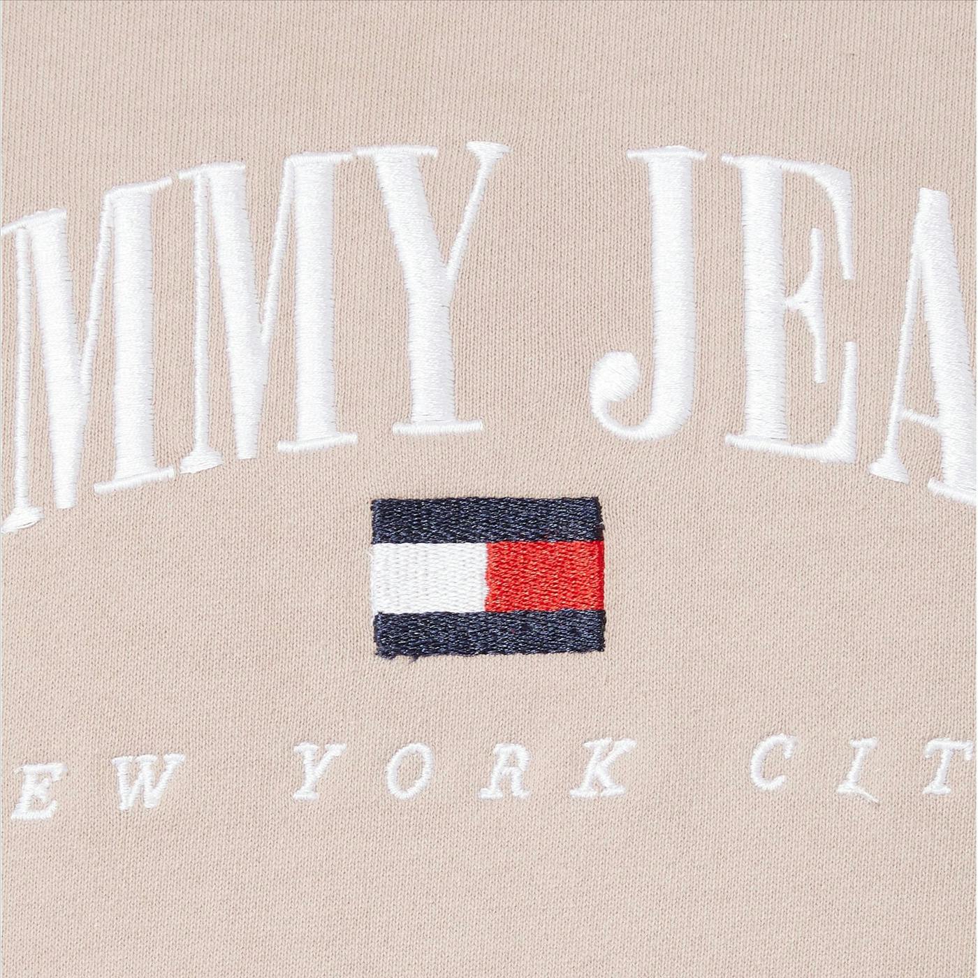 Tommy Jeans - Nude Varsity Crew sweater