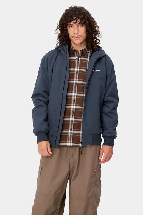 Carhartt WIP - Donkerblauwe Hooded Sail jas