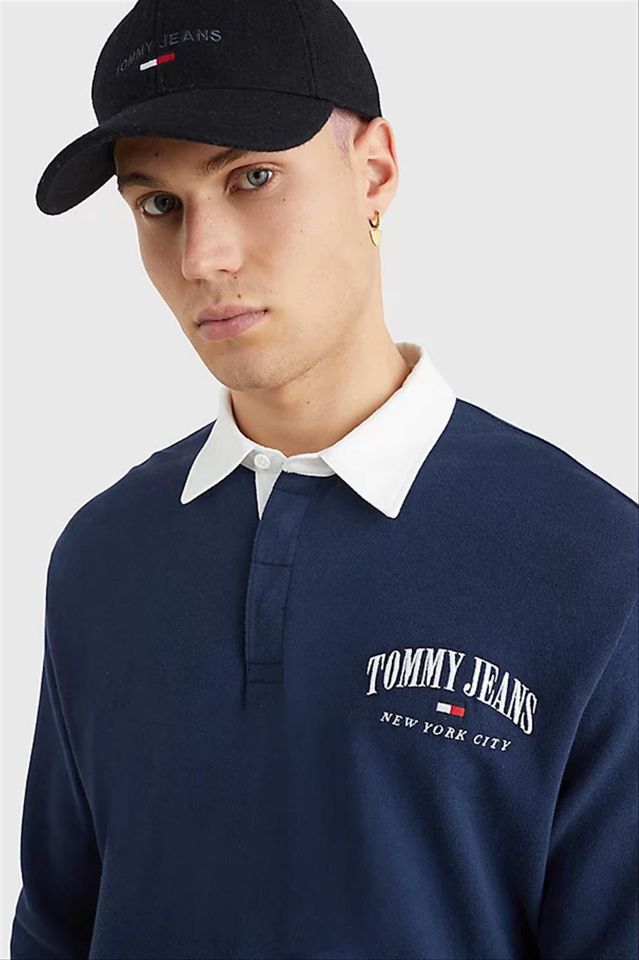 Tommy Jeans - Donkerblauwe Varsity Rugby polo