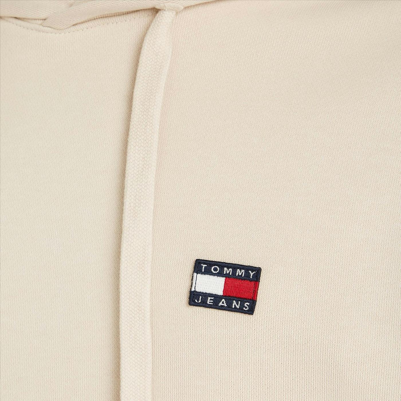 Tommy Jeans - Ecru Small Badge hoodie