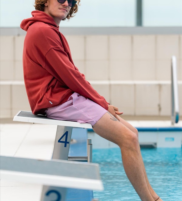 PARLEZ - Baksteenrode Amos hoodie