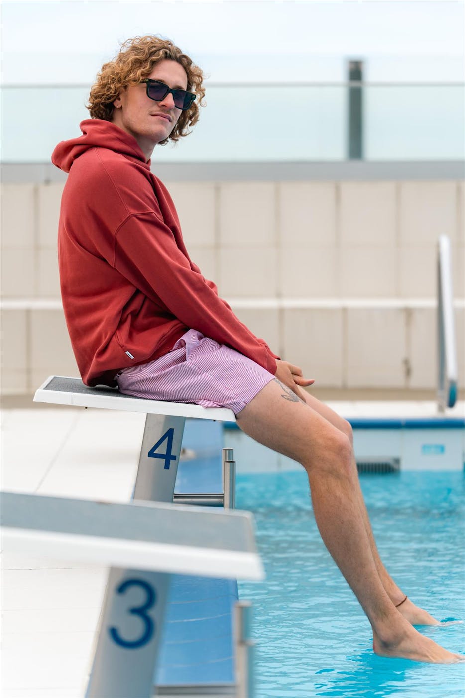 PARLEZ - Baksteenrode Amos hoodie