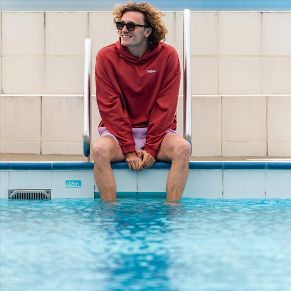 PARLEZ - Baksteenrode Amos hoodie