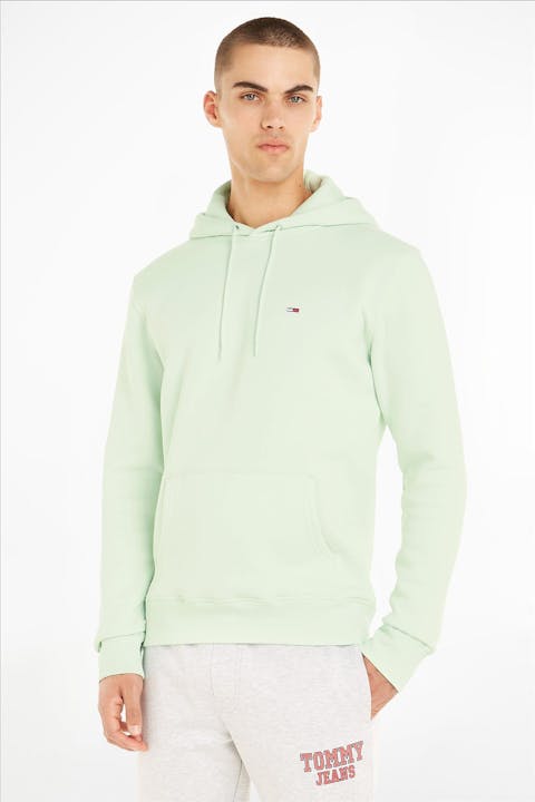Tommy Jeans - Lichtgroene Regular Solid hoodie