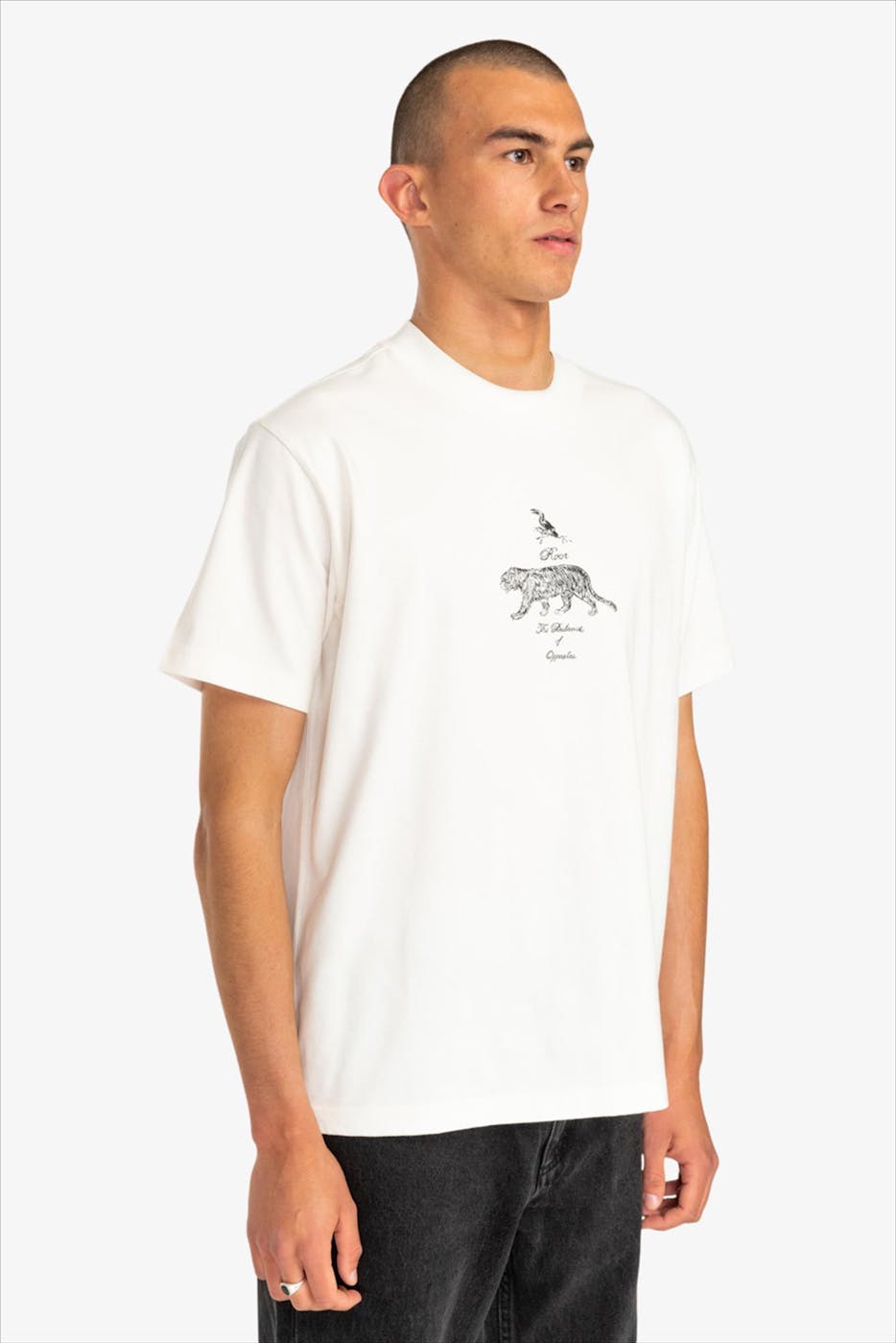 RVCA - Ecru Tiger Style T-shirt
