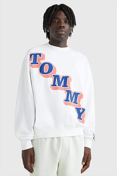 Tommy Jeans - Witte College Pop sweater