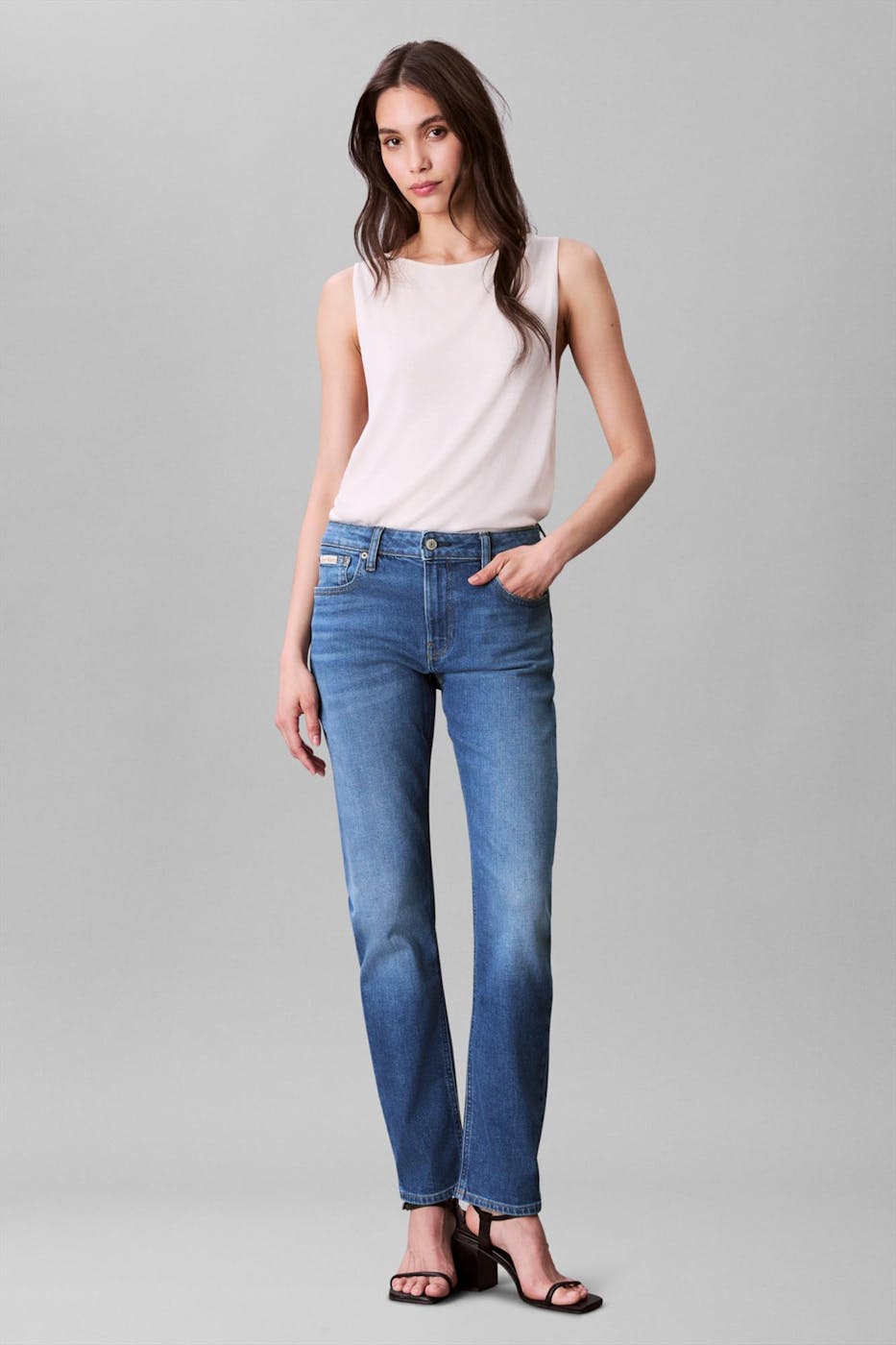 Calvin Klein Jeans - Blauwe Mid Rise slim jeans