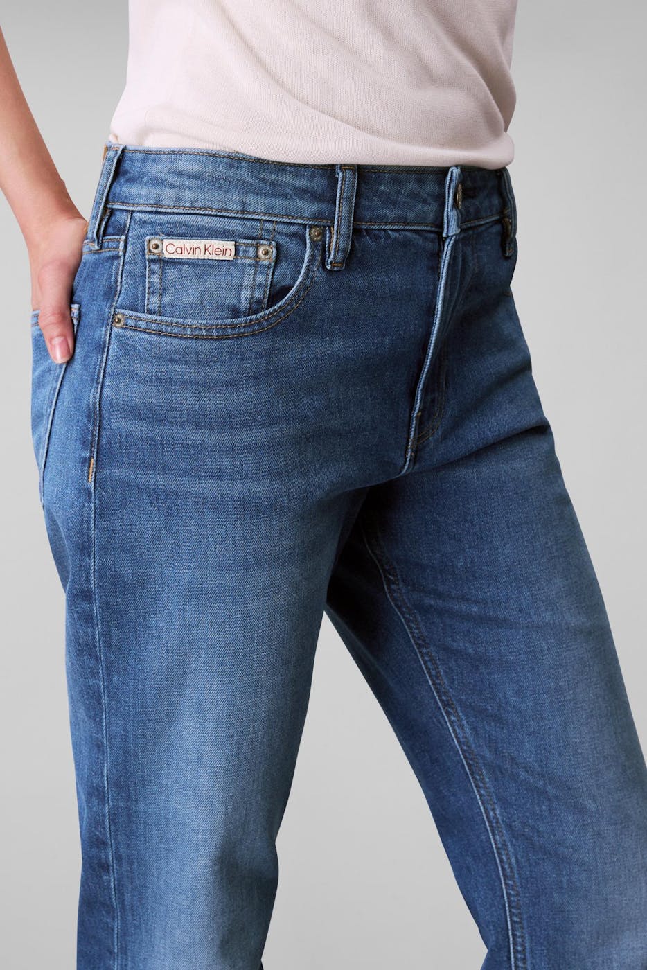 Calvin Klein Jeans - Blauwe Mid Rise slim jeans