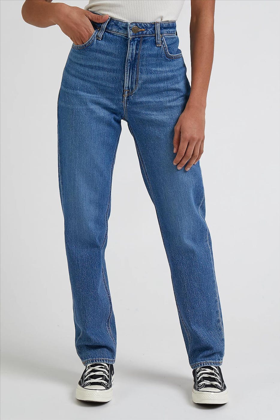 Lee - Donkerblauwe Carol Straight jeans
