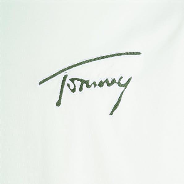 Tommy Jeans - Lichtgroene Dip Dye Signature T-shirt
