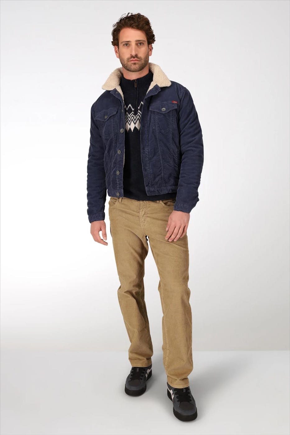 Lee Cooper - Donkerblauwe Bruce Cordos jas