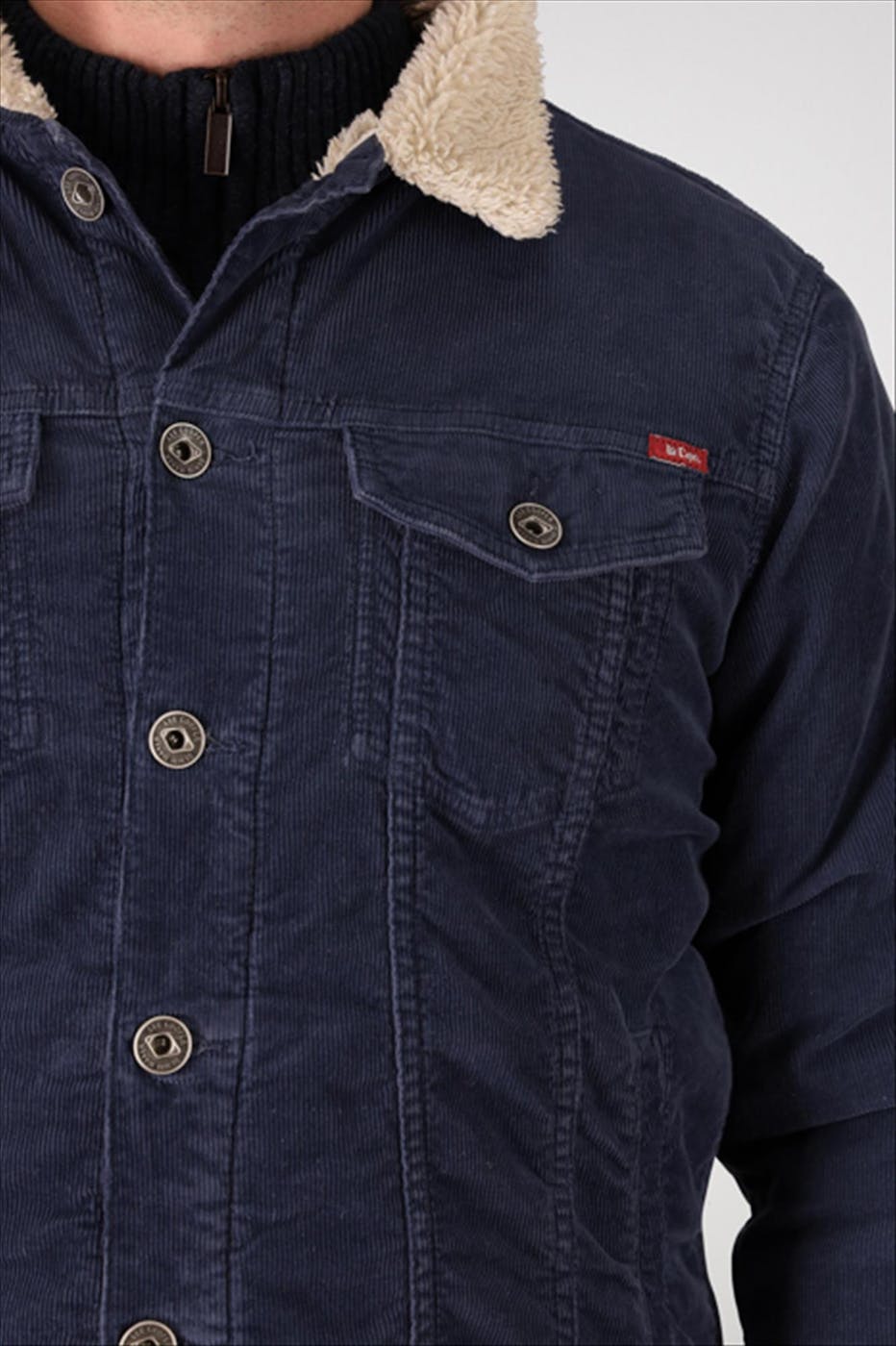 Lee Cooper - Donkerblauwe Bruce Cordos jas