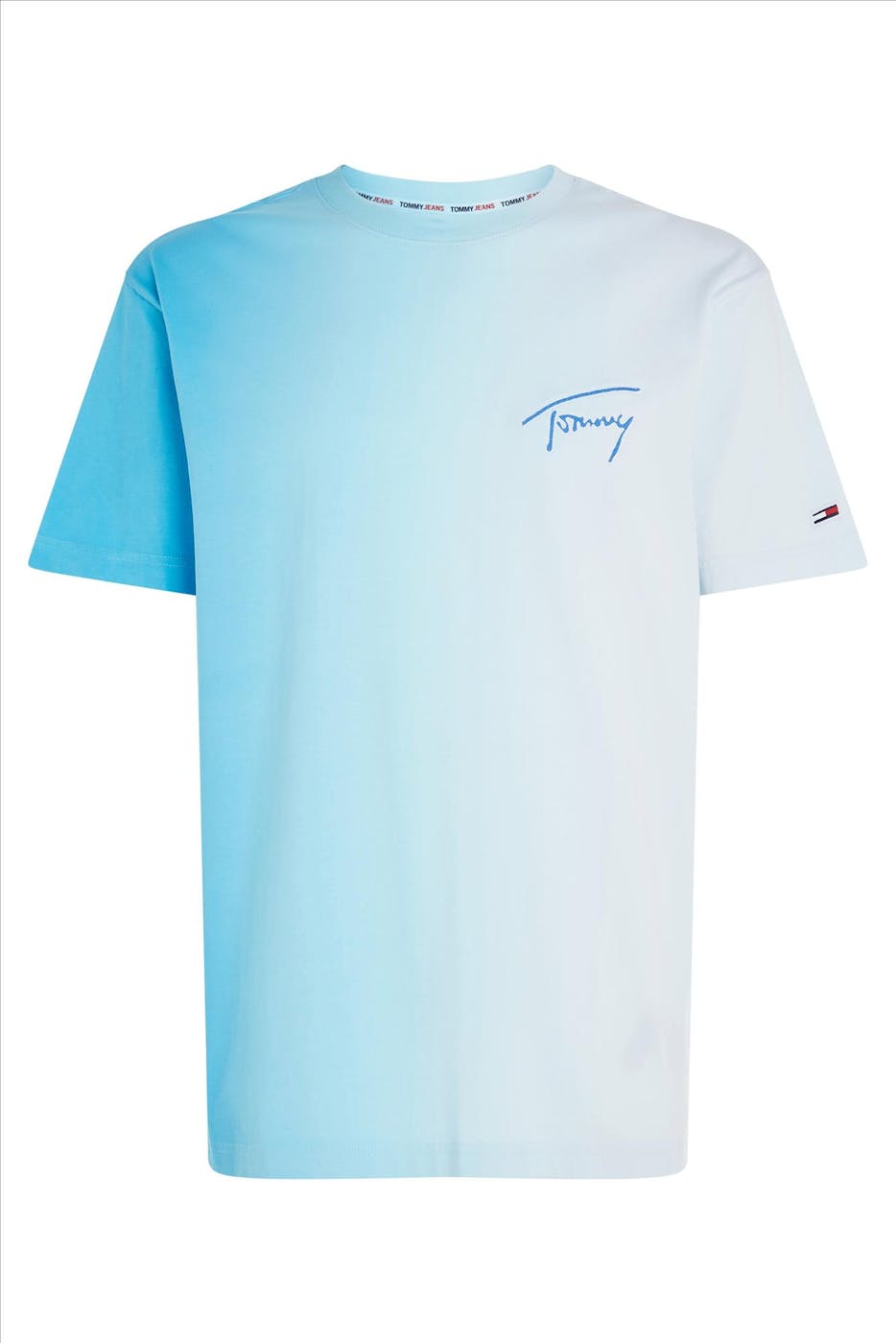 Tommy Jeans - Blauwe Dip Dye T-shirt