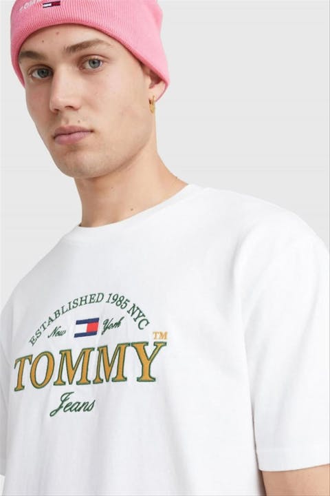 Tommy Jeans - Witte Classic Modern Logo T-shirt