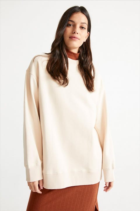 Thinking Mu - Crèmekleurige Bone Jane Oversize sweatshirt
