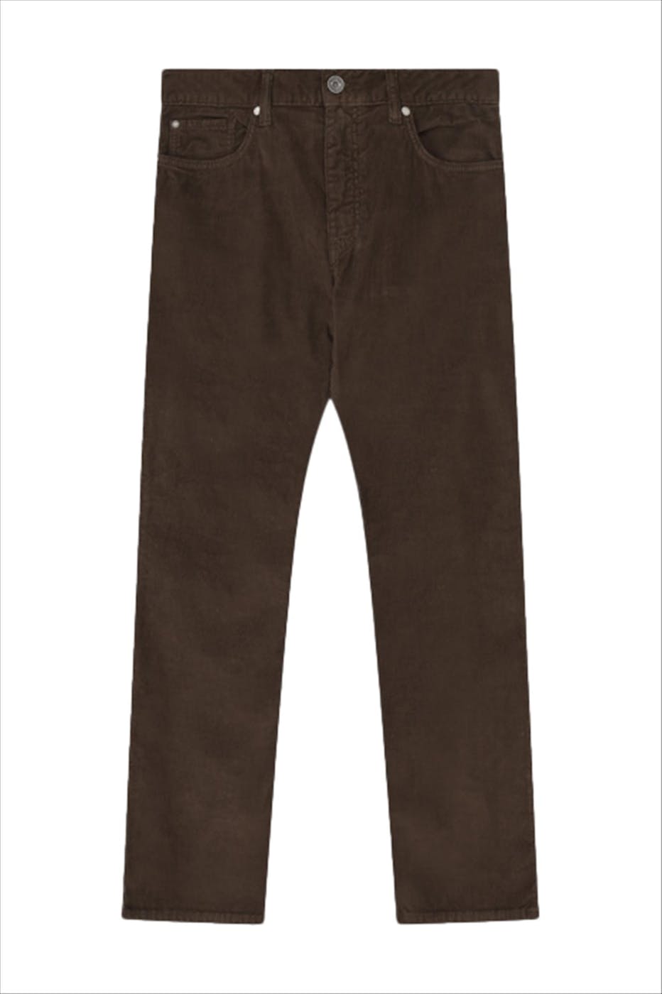 Lee Cooper - Donkerbruine LC112ZP Cordos slim broek