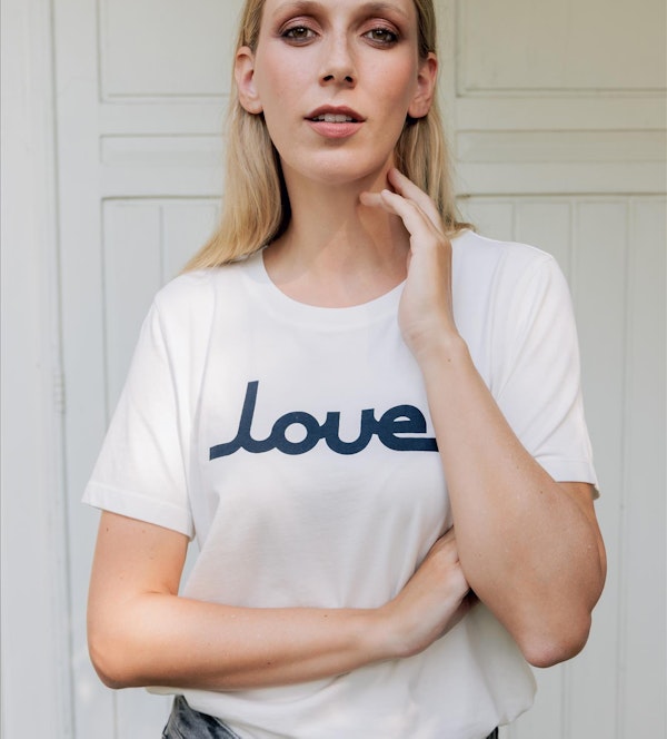 Thinking Mu - Witte Love Ida T-shirt