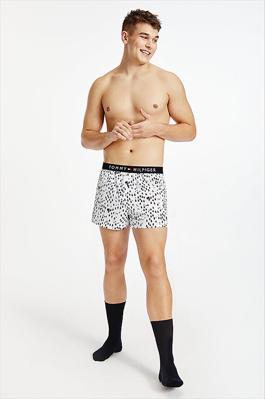 Tommy Hilfiger Underwear - Zwart-beige Trunk & Sock Set