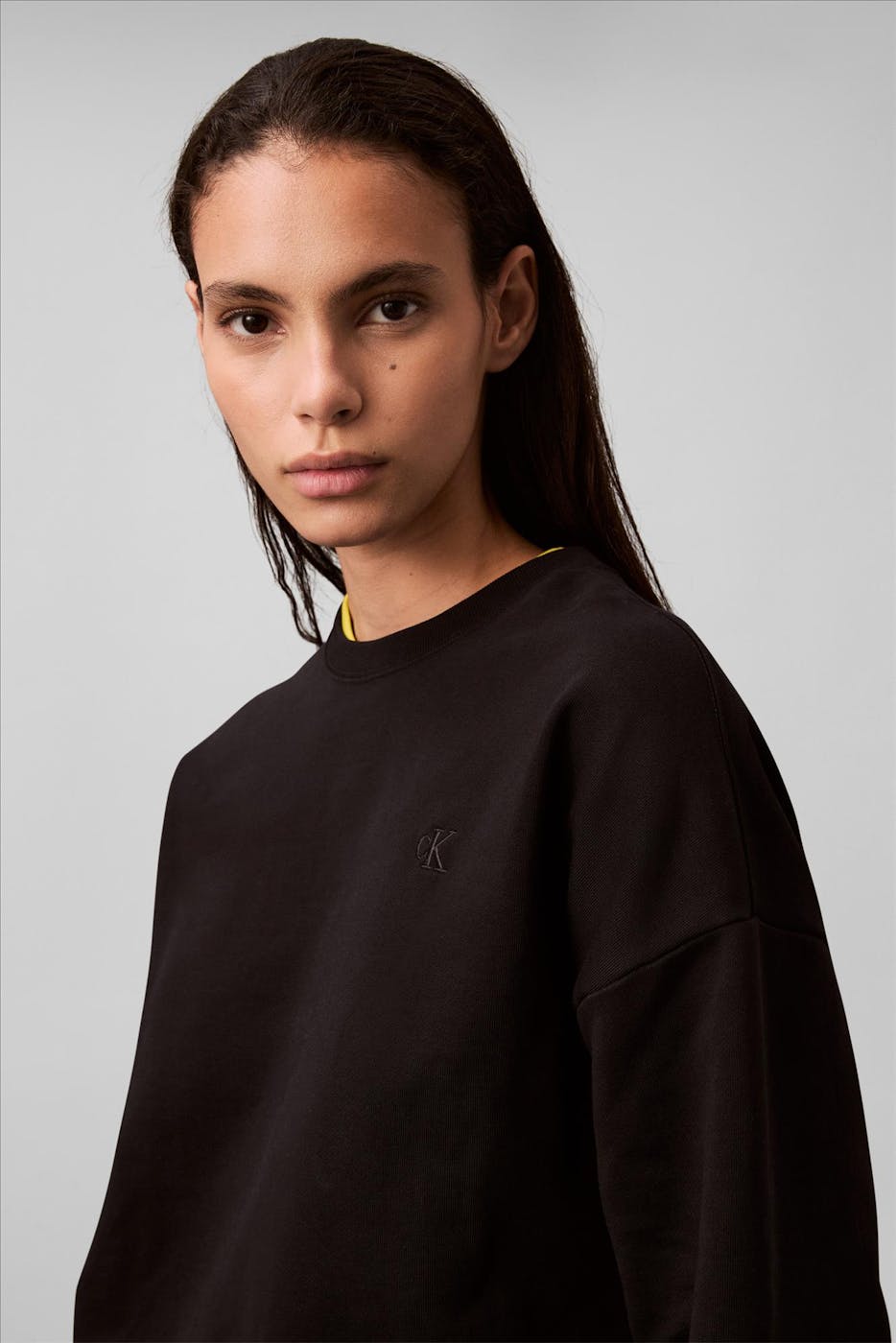 Calvin Klein Jeans - Zwarte Relaxed Icon sweater