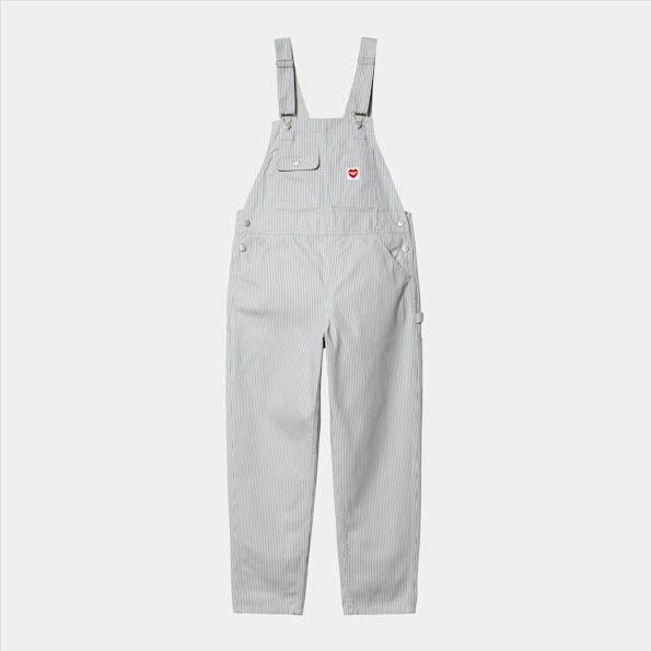 Carhartt WIP - Ecru-lichtblauwe Terrell salopette