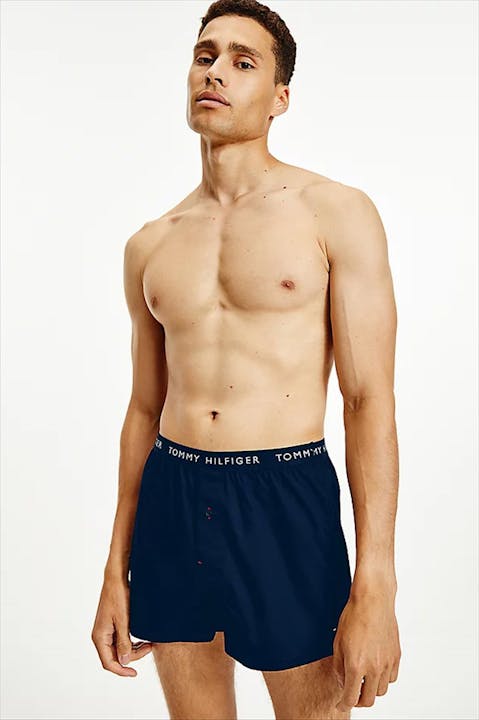Tommy Hilfiger Underwear - Blauw-wit-rode 3-pack Woven boxershorts