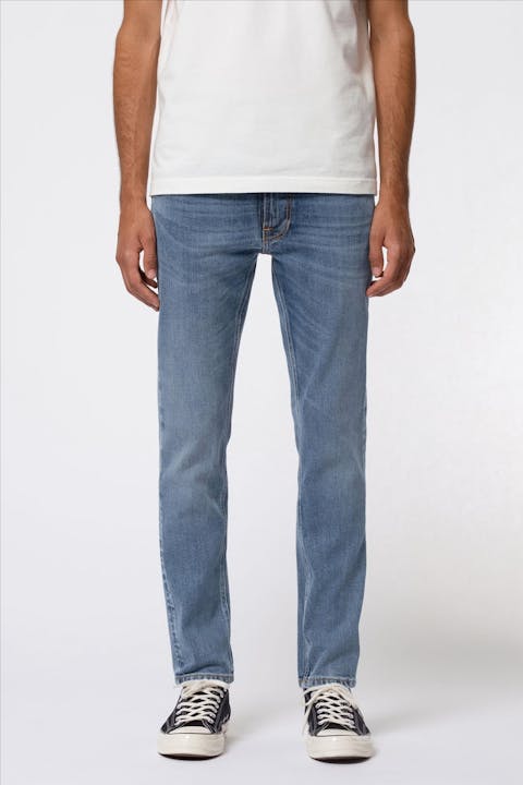Nudie Jeans Co. - Blauwe Lean Dean slim tapered jeans