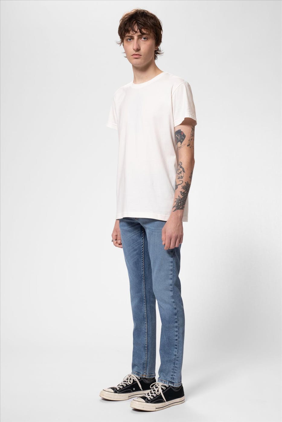 Nudie Jeans Co. - Indigoblauwe Lean Dean slim tapered jeans