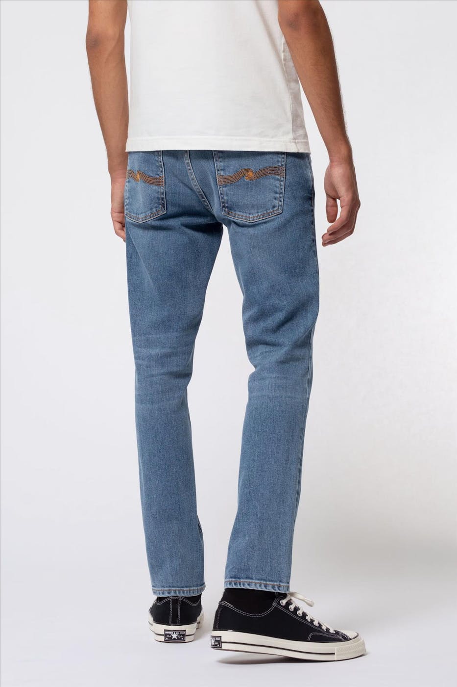 Nudie Jeans Co. - Indigoblauwe Lean Dean slim tapered jeans