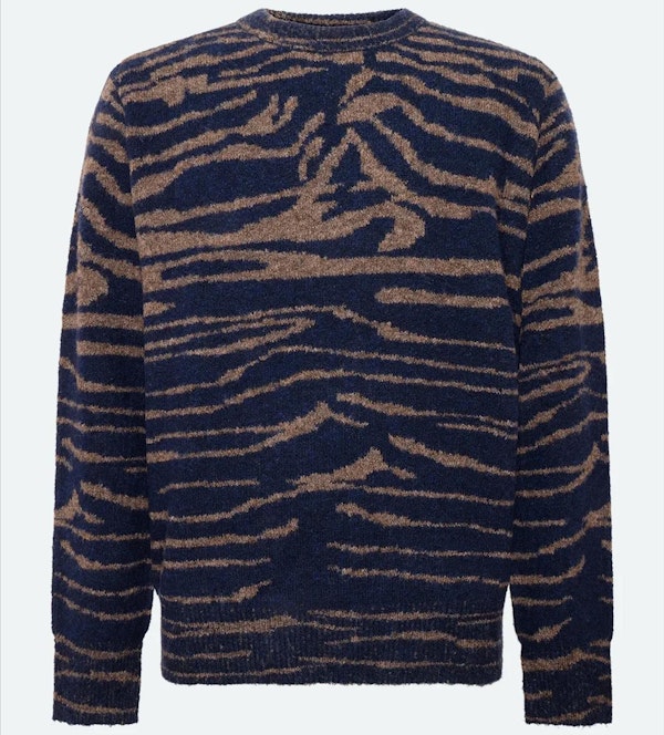 Minimum - Donkerblauw-Beige Apollon trui