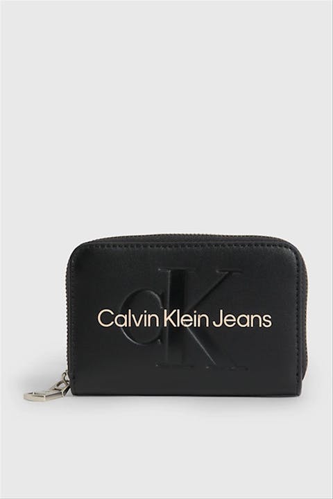 Calvin Klein Jeans - Zwarte Reliëf Logo portemonnee