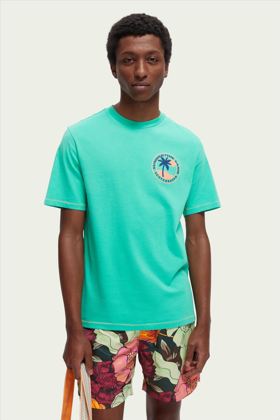 Scotch & Soda - Groene Summertime Oasis T-shirt