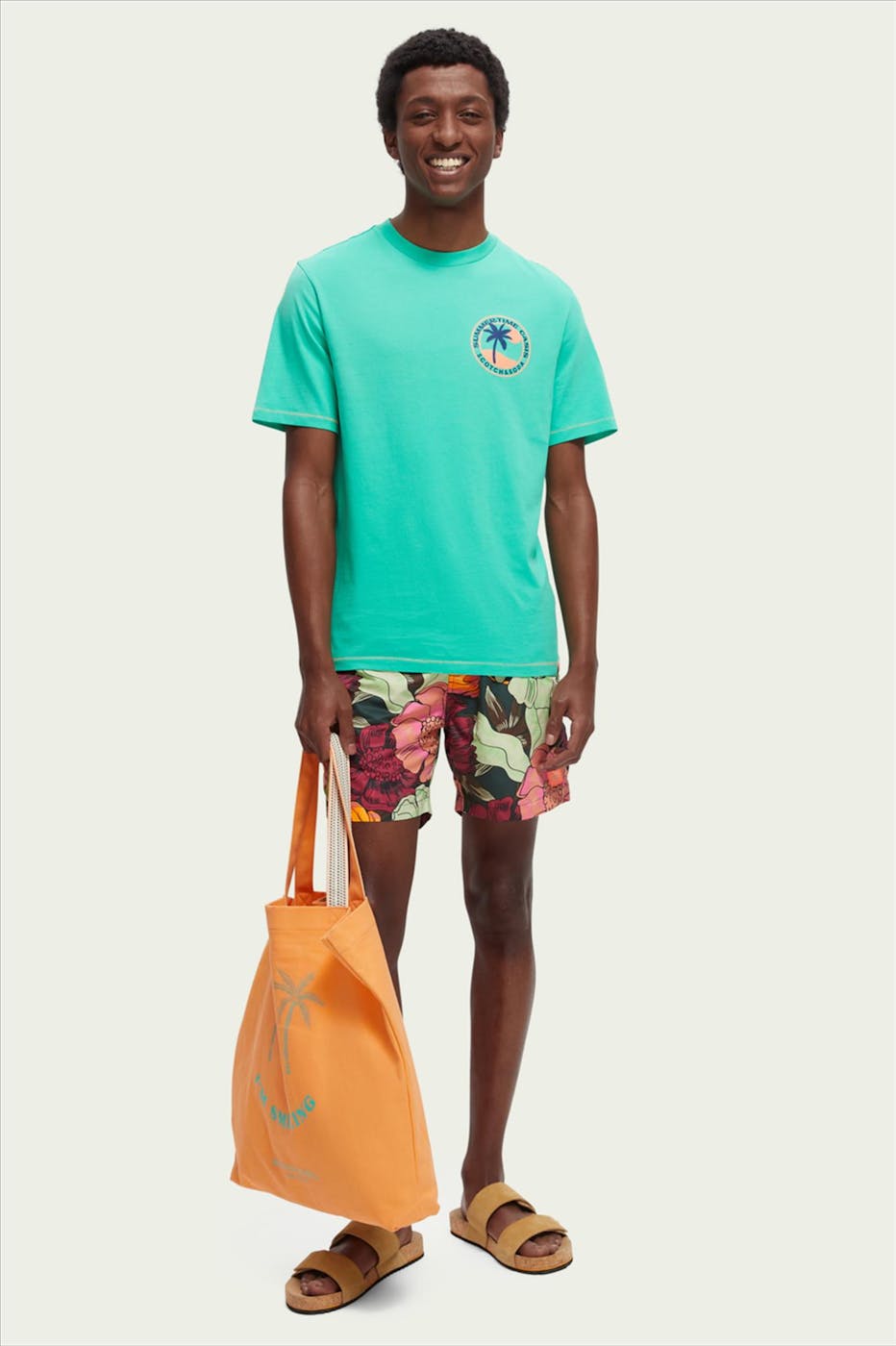 Scotch & Soda - Groene Summertime Oasis T-shirt