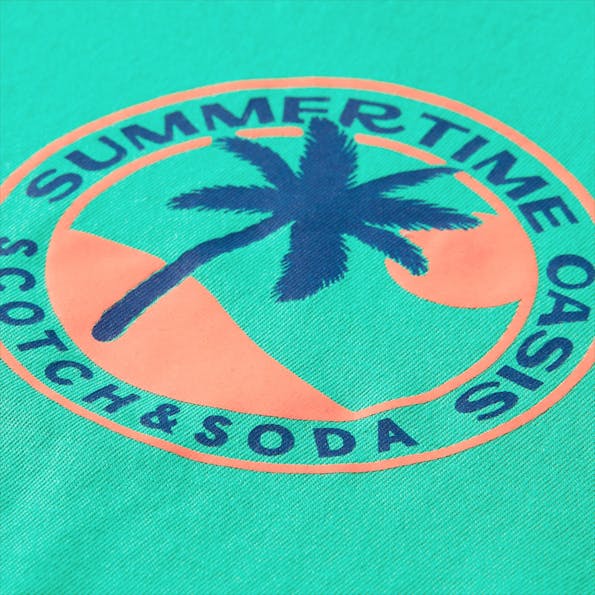 Scotch & Soda - Groene Summertime Oasis T-shirt