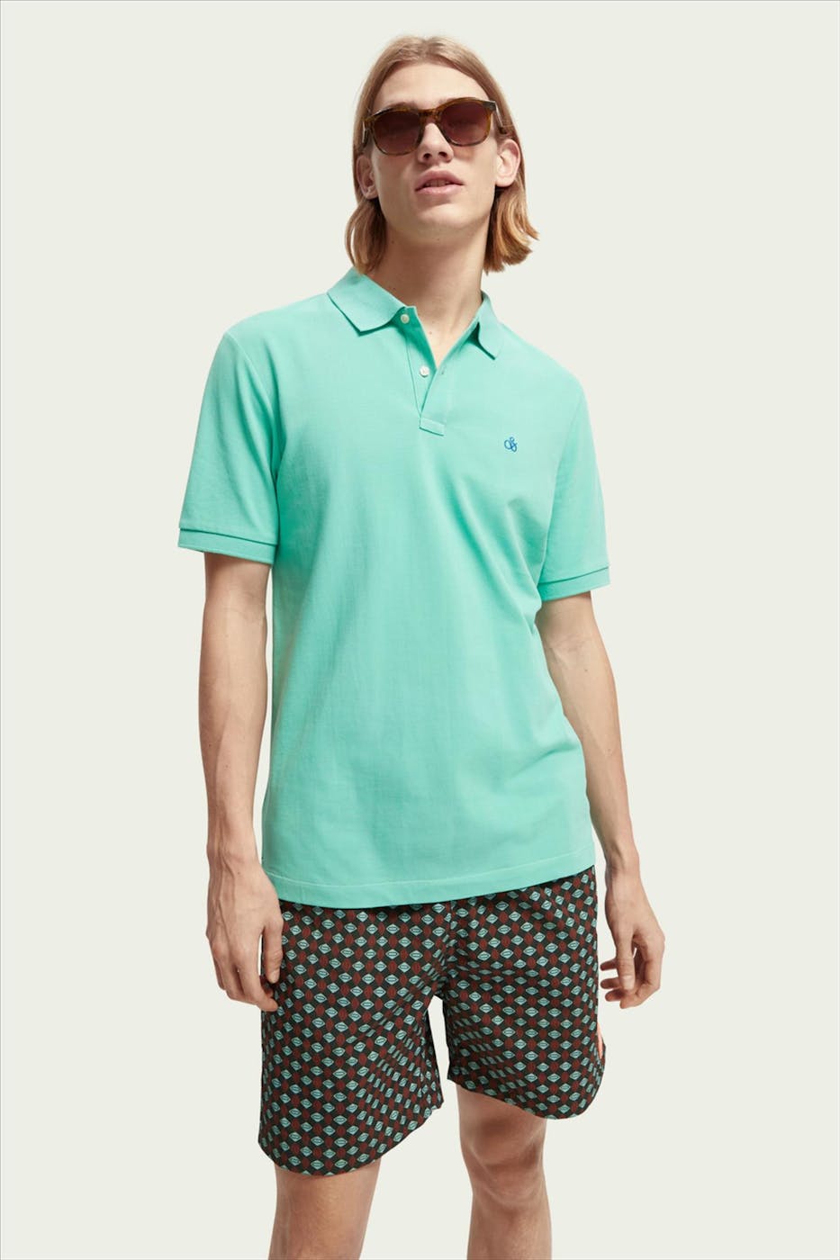 Scotch & Soda - Groene Piqué polo